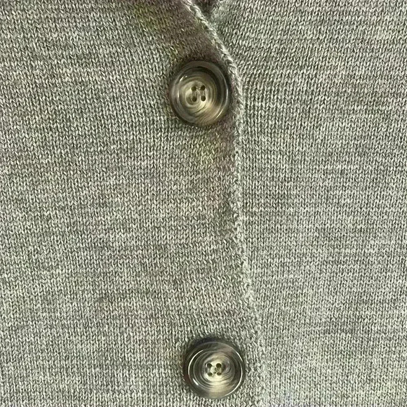 Cocogio Merino Wool Blend Grey Button Cardigan/Blazer Women's Size Large Italy - Picture 2 of 7